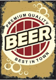 Resim Beer Retro Ahşap Tablo - Premium Kalite Bira Temalı Vintage Poster 