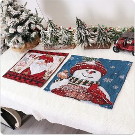 Resim Yifomall Noel Temalı Isı Dayanıklı Örgü Kumaş Yemek Altlığı 43x33cm - Aile, Parti Ve Hediye İçin 