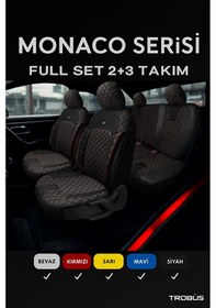 Resim Skoda Rapid 2012 Ve Sonrası Uyumlu Monaco Serisi Siyah Koltuk Kıl 