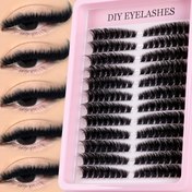 Resim 216 adet Küme Kirpik 100D, 12 Satır Tüylü Sol ve Sağ Bağımsız Kedi Göz Kirpikleri, 8-16mm Karışık Uzunluk, Süper Doğal Görünüm ve İnce ve Ultra Yumuşak ve Hafif, Yeniden Kullanılabilir, Evde veya Hareket Halinde Günlük Kullanım ve Partiler ve Müzik Festivalleri ve Cadılar Bayramı için Başlangıç Seviyesi Kullanıcılar için Uygun 
