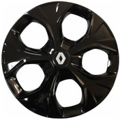 Resim Renault Talisman Uyumlu 15 Inç Piano Black Siyah Jant Kapağı 4 Adet 