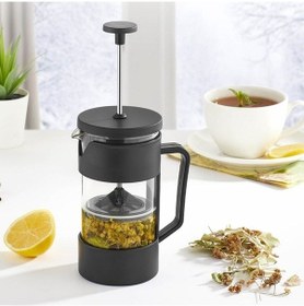 Resim Bol Toptan - French Press 420 Ml, Siyah Bitki Çayı Ve Filtre Kahve Demliği Siyah 