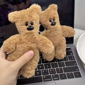 Resim Sevimli Karikatür Teddy Ayı Peluş Köpek Oyuncak, Dayanıklı Çiğneme Dirençli Etkileşimli Evcil Hayvan Oyuncak Küçük Köpekler İçin, Yumuşak Peluş Malzeme, Kapalı ve Açık Hava Oyunları İçin İdeal 