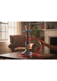 Resim Techno Spider-man Özel Tasarım Modern Tahliye Sistemli 4 Bilyeli Çelik Gövdeli Premium Nargile Seti 