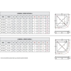 Resim Shower Oval Duş Teknesi (Panelli) 70*70 