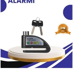 Resim Taşınabilir Alarm Disk Kilidi Motosiklet Scooter Bisiklet Güvenlik Çok Renkli 