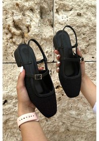 Resim Sista Siyah Tüvid Detaylı Kadın Babet Siyah 