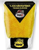 Resim TRAX Oto & Ev Yıkama Ve Cila Eldiveni Mikrofiber Araç Yıkama Eldiveni Sarı 