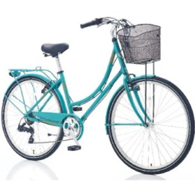 Resim Corelli Nobilis 1.0 Bayan Şehir Bisikleti 490H V 28 Jant 7 Vites Turkuaz Kahve 