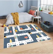 Resim FABBHOME Dijital Baskı Kaymaz Taban Makinede Yıkanabilir Çocuk Odası Halısı Bebek Odası Halısı 