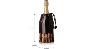 Resim Vin Şampanya Aksesuar Seti 3 Parça - Şampanya Soğutucu, Şampanya Kapağı ve Dökme Ağacı, Şampanya Açacağı 