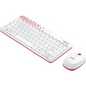Resim Logitech Mk240 Nano Kablosuz Klavye Ve Fare Seti Beyaz 