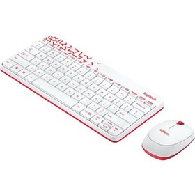 Resim Logitech Mk240 Nano Kablosuz Klavye Ve Fare Seti Beyaz 