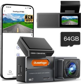 Resim K01 2k Dash Cam, Wifi & 64gb Kart, Süper Gece Görüşü, 170 Wdr, G-sensor, 24 Saat Park Modu 