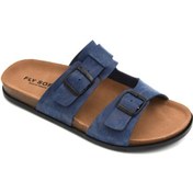 Resim Fly Soft S923 Termo&poli Kaymaz Hafif Taban Çift Toka Erkek Terlik Laci Laci 