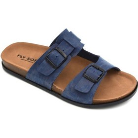 Resim Fly Soft S923 Termo&poli Kaymaz Hafif Taban Çift Toka Erkek Terlik Laci Laci 