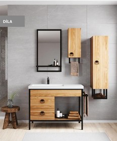 Resim Denko Dila 32 Cm Mdf Banyo Boy Çamaşır Dolabı Çok Renkli 