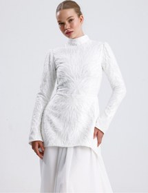 Resim Tangül&Ali'S Moda Evi İşlemeli Şifon Gelinlik 