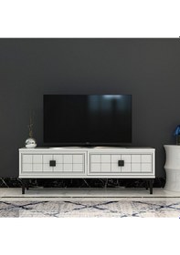 Resim Tsa1201b - Yuka Tv Stand Beyaz 120cm Beyaz 