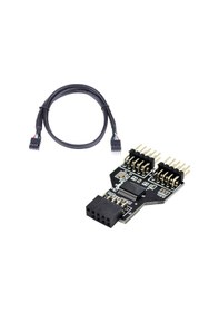 Resim 5089 9 Pin Anakart Usb Rgb Uzatma kablosu Çoklayıcı Çevirici 
