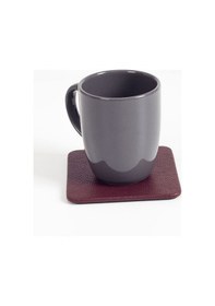 Resim Turgut Office Deri Bardak Altlığı Bordo 1 Adet Bordo 