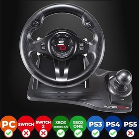 Resim Subsonic Superdrive - Xbox Serie X/S, PS4, Xbox One, PC için Pedallı GS550 Racing direksiyon simidi (tüm oyunlar için programlanabilir) (Xbox Series X///) 