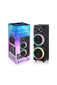 Resim joyplus NDR-2102 12''x2 İNÇ 100 W OUTPUT POWER PARTİ ORGANİZASYON DÜĞÜN ETKİNLİK İKİ ADET MİKRAFON KUMANDA 