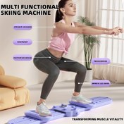 Resim Tanluo Çok Fonksiyonlu Karın Tahtası Kayak Makinesi - Bel, Bacak ve Pelvik Taban Eğitimi için Elektriksiz Egzersiz Ekipmanı, Mor, Ev Kullanımı için Unisex Fitness Ekipmanı, Egzersiz Aksesuarları, Şık Spor Ekipmanı, Güvenli Kayış Özellği, Pilsiz 