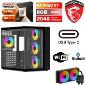 Resim MSI Ddr5 – Rtx 9060XT 8gb – Ryzen 7 9800X3D - 32GB - 64GB Ddr5 Ram – 1tb M.2 SSD – Sıvı Sogutmalı – Windows 11 Pro Masaüstü Bilgisayar 