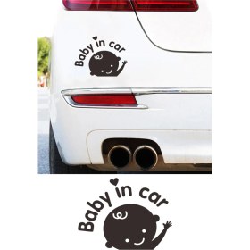 Resim Mıgnatıs Bebek Var Resmi Oto Araba Cam Sticker Çıkartma Bilgisayarlar,kamyonlar, Motosikletler Için 