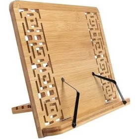 Resim Ganzhoushop Tutucu Tepsi Okuma Kitap Içi Boş Bambu Ayarlanabilir Ambition Pe - Hafif Ve Dayanıklı 