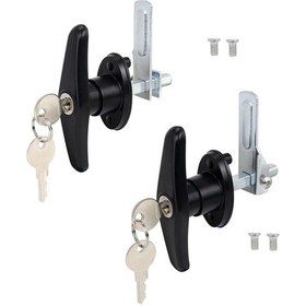 Resim Folinda Kamyon Kapak T Kolu Kilit Seti, Karavan Kapı Kilitleri Ms309 - Sol + Sağ, Evrensel Anahtar Sistemi, Çift Simetrik Koruma, Çinko Alaşımlı 