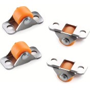 Resim Topshop1 4'lü Sessiz Mini Çekmece Ruloları: 0.5 Inç Portakal Gri Metal Tekerlekli 