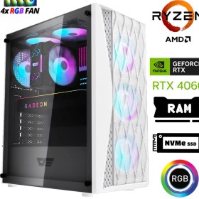 Resim Xaser XSR1203 Ryzen 7 5700X 32GB Ram 1tb M.2 Nvme SSD 8gb RTX4060 Masaüstü Oyuncu Bilgisayarı 