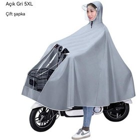 Resim Motosiklet Yağmurluk Panço Kalınlaşır Ve Yağmur Geçirmez Çift Erkek Ve Kadın Genel Panço Kırmızı 