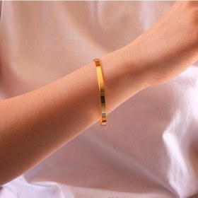 Resim Ferizz Altın Kaplama Kibrit Çöpü 4 Mm Bilezik Blz-3028 Altın 