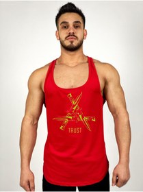 Resim Black İstanbul Kırmızı Erkek Regular Fit Trust Sword Baskılı Sporcu Atlet 
