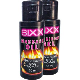 Resim Sixx 60 Ml Naturel Masaj Yağı Ve 60 Ml Iubrikant Krem 