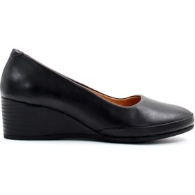 Resim Fast Step Hakiki Deri Kadın Dolgu Topuk Ayakkabı 411ZA291 