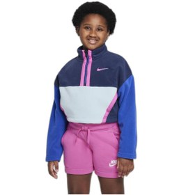 Resim Nike kız çocuk kısa polar sweatshırt oversıze crop (yetişkin s bedene uygun) 