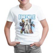 Resim Fortnite - Marshmello Beyaz Çocuk Tshirt 