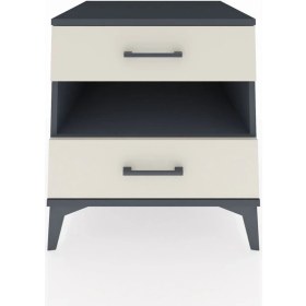 Resim Kronos Komodin Tek Raflı 2 Çekmeceli 60X59X64 Antrasit-Aytaşı 