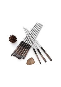 Resim Valkyrie 24 Adet Profesyonel Boya Fırça Seti Gri 