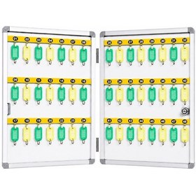 Resim 48'li İthal Alüminyum Anahtar Dolabı 27x47x5,5 Cm Gri 