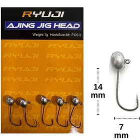 Resim Ryuji Ajing 1gr No:6 Jig Head Zoka 5 Adet 