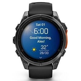 Resim Garmin GR-010-02904-00 Fenix 8 - 47 mm AMOLED Slate Gri Akıllı Saat 