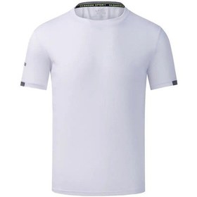 Resim Snapbuy Hızlı Kurutma Yuvarlak Boyun T-shirt - Koşu Ve Spor İçin Erkek/kadın Kısa Kolluwhıte WHITE 