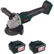 Resim Klpro Klat18bs-50 18V/5.0Ah. 115MM Çift Akülü Devir Ayarlı Kömürsüz Şarjlı Avuç Taşlama 