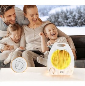 Resim teknotrust 3 Kademeli Devrilme Emniyetli 2000 Watt Elektrikli Fanlı Isıtıcı 