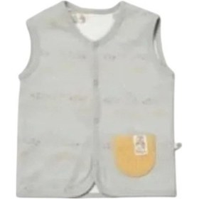 Resim Biorganic Bebek Yelek 61511 Ekru-gri 